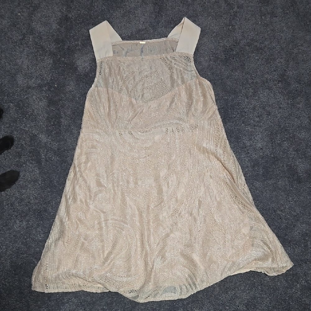 Free People Textured Beige Knit